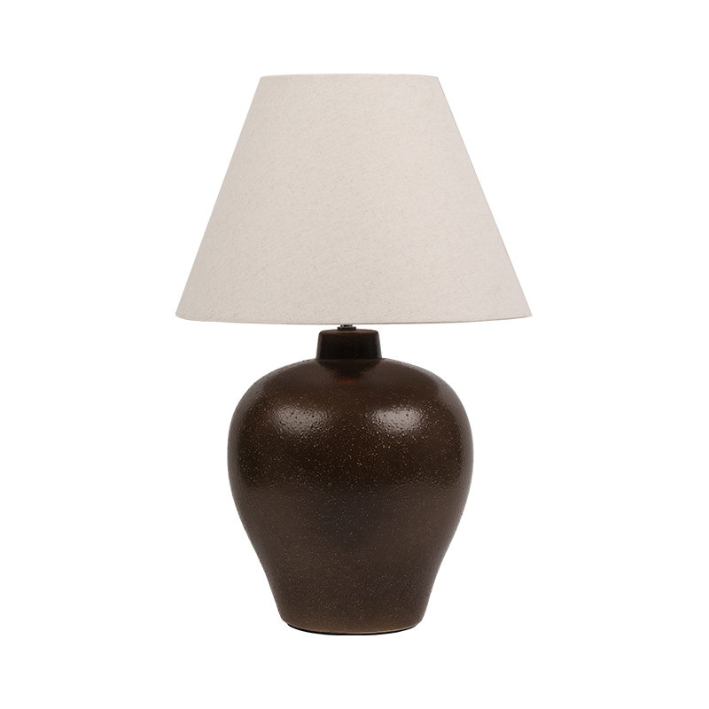 Keramisk burk retro ny kinesisk stil sängbordslampa
