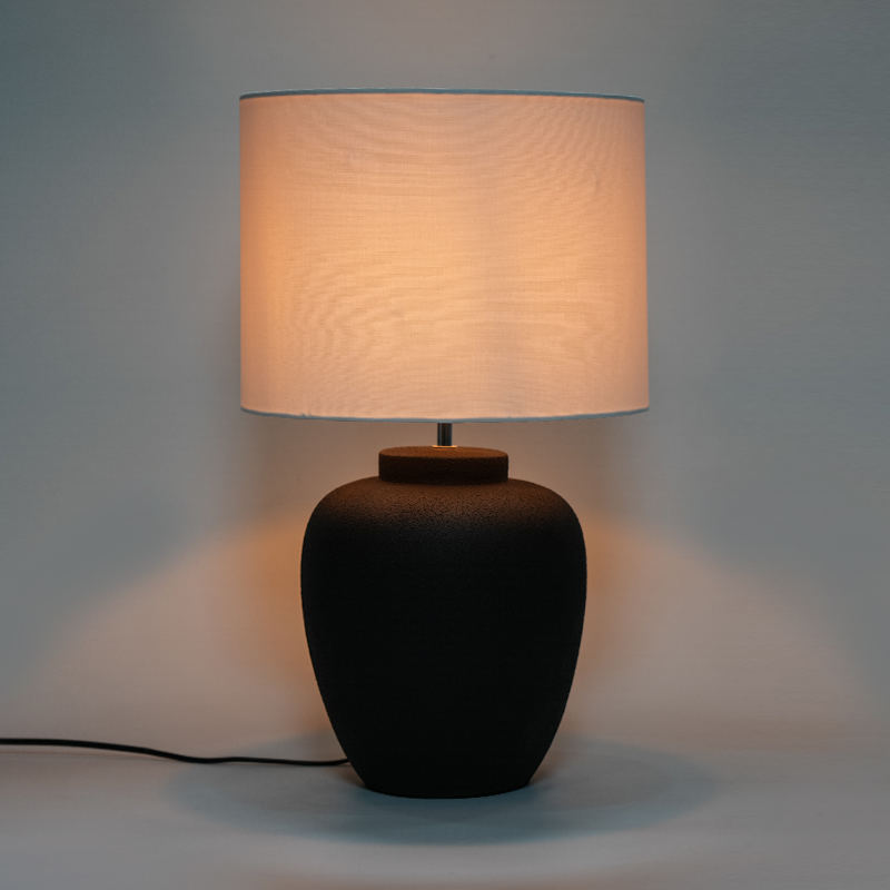Keramisk burk retro ny kinesisk stil sängbordslampa