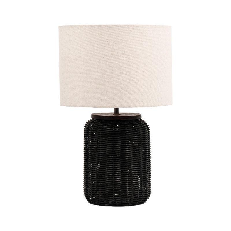 Svart rotting vintage bordslampa
