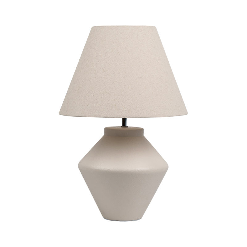 Geometrisk keramisk bordslampa