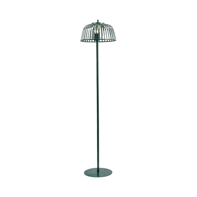 Smidesjärn lampskärms golvlampa