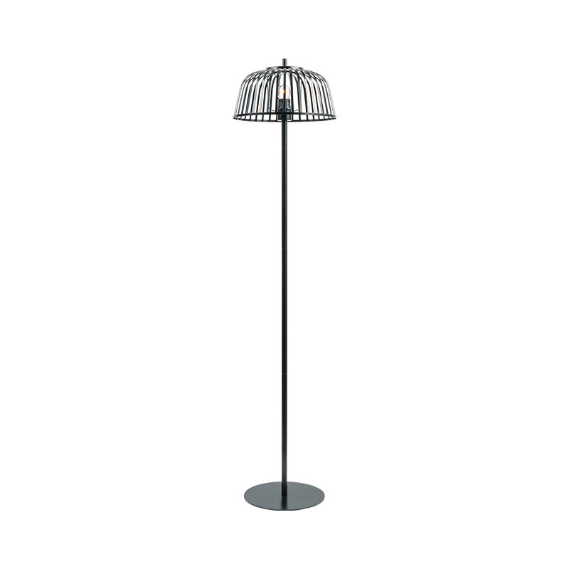 Smidesjärn lampskärms golvlampa