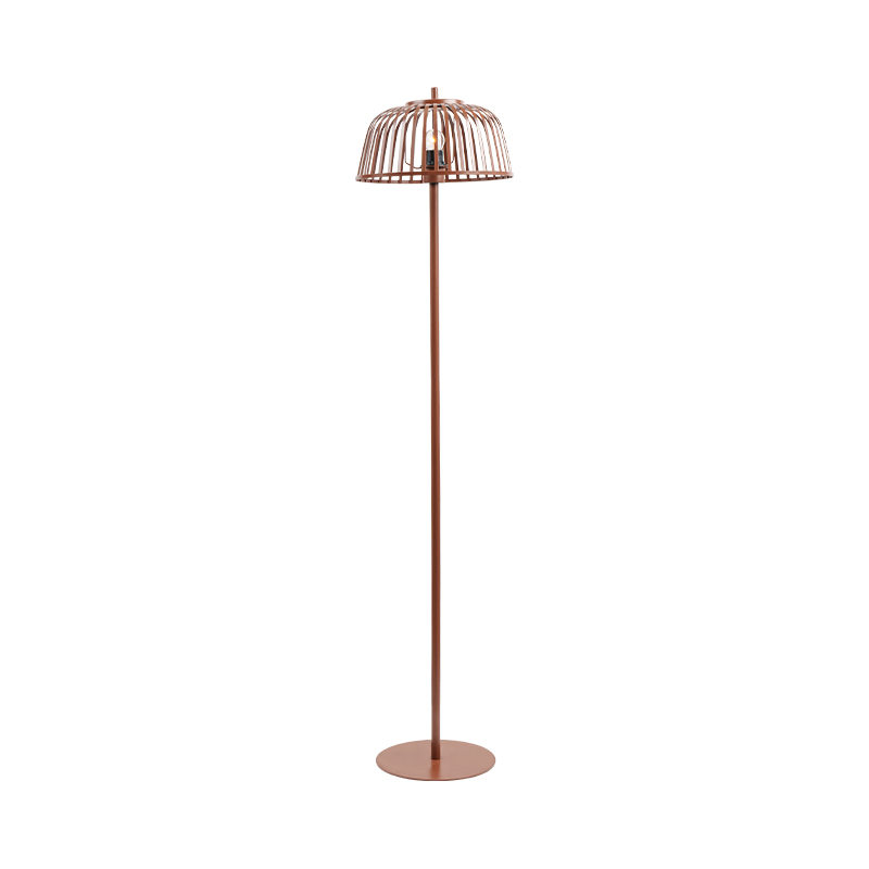 Smidesjärn lampskärms golvlampa