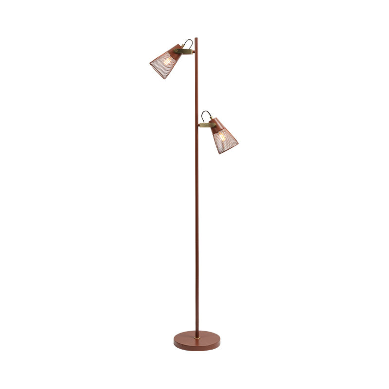 Industriell stil smidesjärngolvlampa