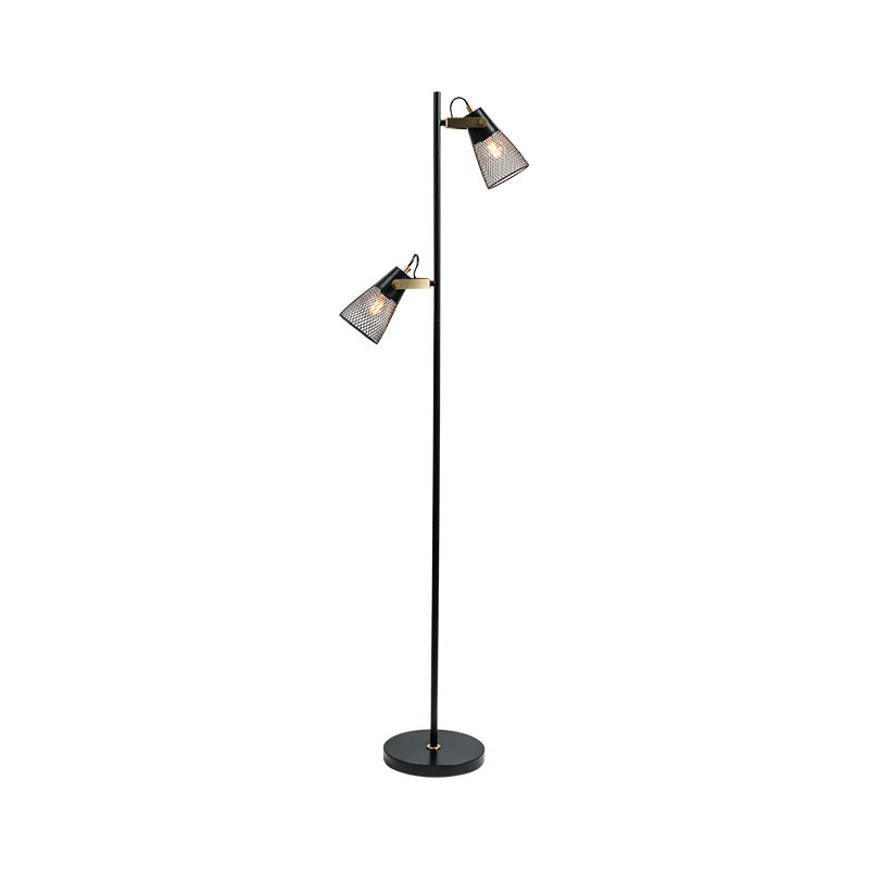 Industriell stil smidesjärngolvlampa