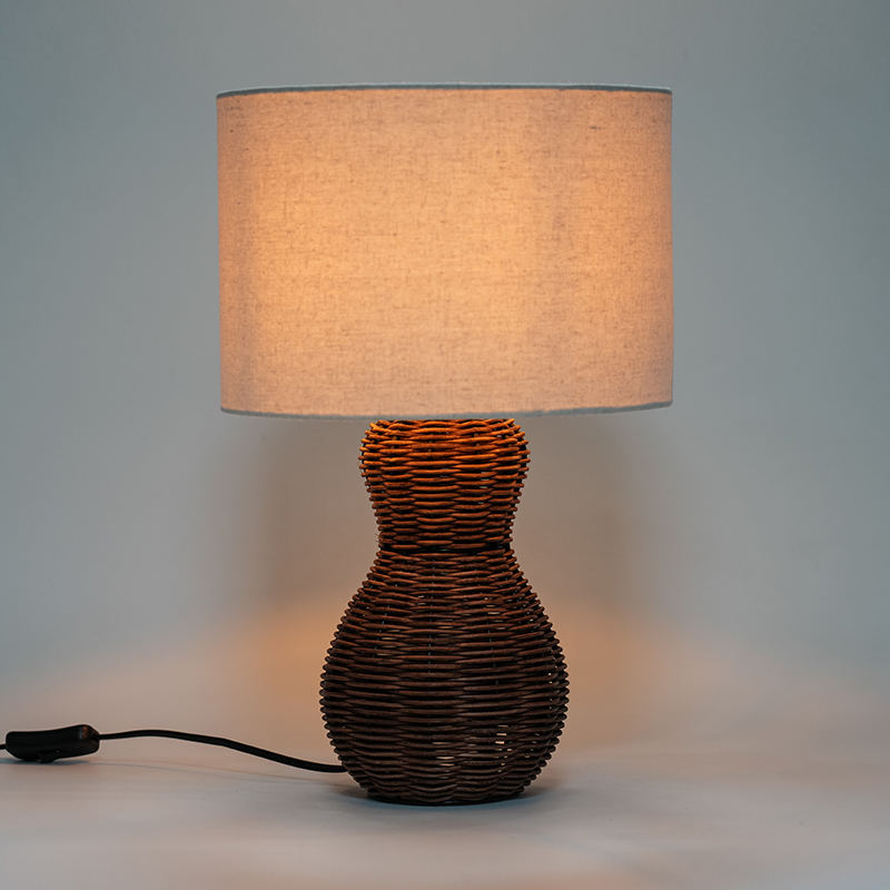 Handgjorda rotting konstbordslampa