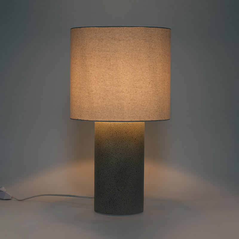 Cylindriskt sovrum sovrum keramisk bordslampa