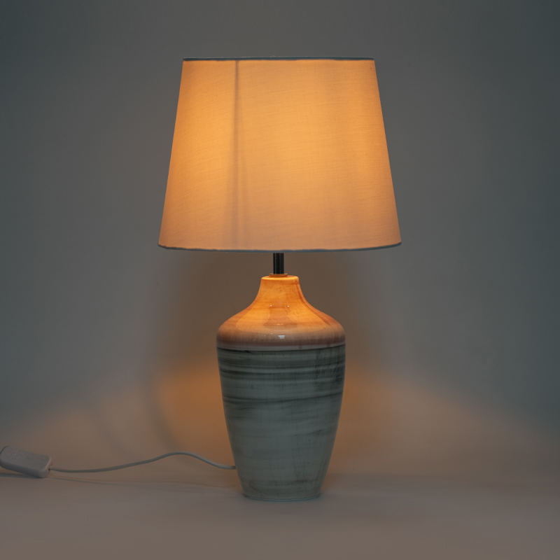Färgglad keramisk texturbordslampa