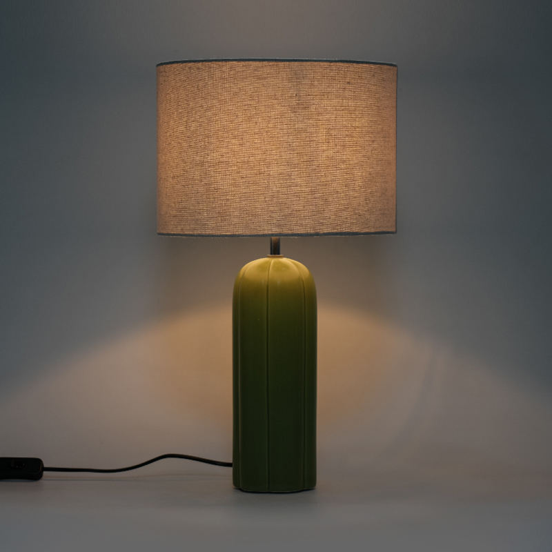 Grön keramisk ny kinesisk stilbordslampa